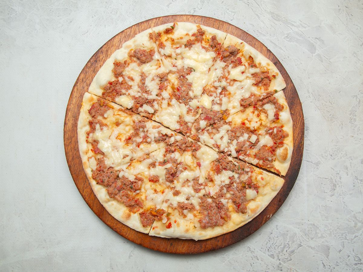 Meat On Dough And Cheese Manoucheh