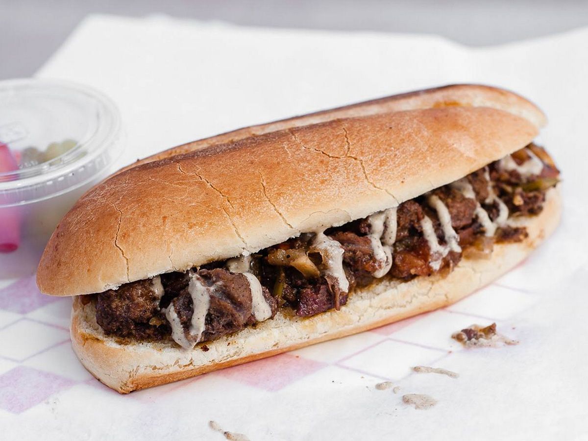 Alexandrian sausage sandwich