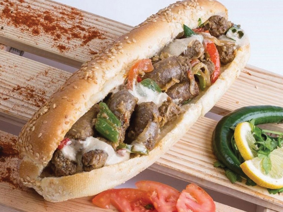 Alexandrian sausage sandwich