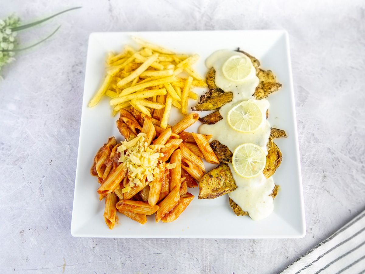 Chicken Lemon Sauce Platter