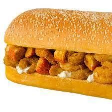 Melted Cheese With Seafood Sandwich