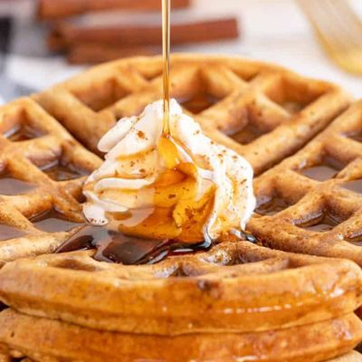 Apple cinnamon waffle