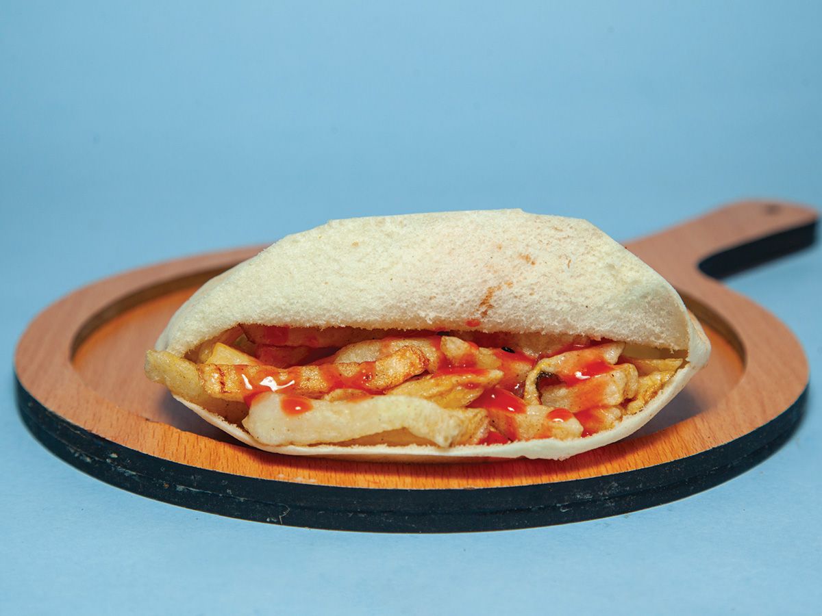 Potato With Ketchup Sandwich