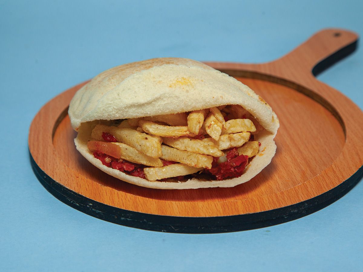 potato fingers With Spicy Mixture Sandwich