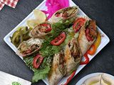 Sliced Arabian Falafel Sandwich