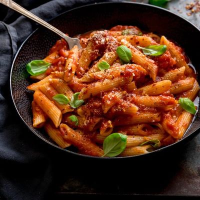 Fried Chicken Penne Arrabiata