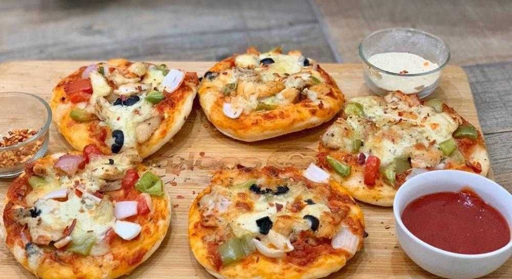 mini pizza vegetable 5 pcs fasting