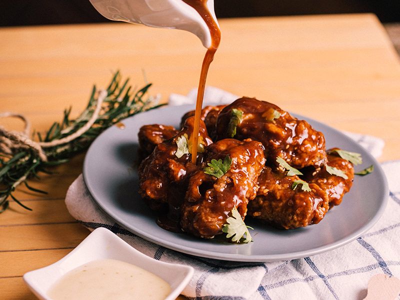 Chicken Wings with Barbecue sauce