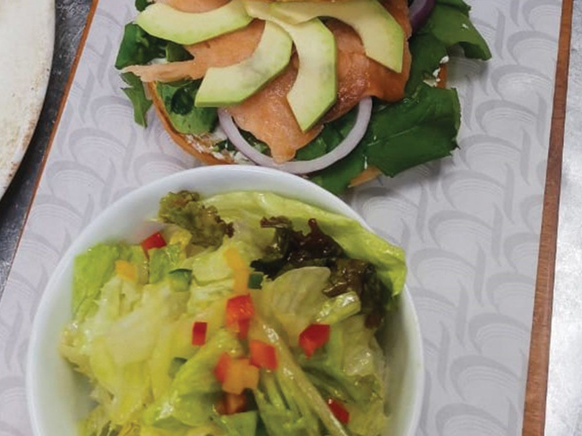 Salmon Avocado Bagel
