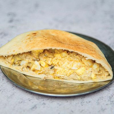 Foul on baba ghannoug sandwich