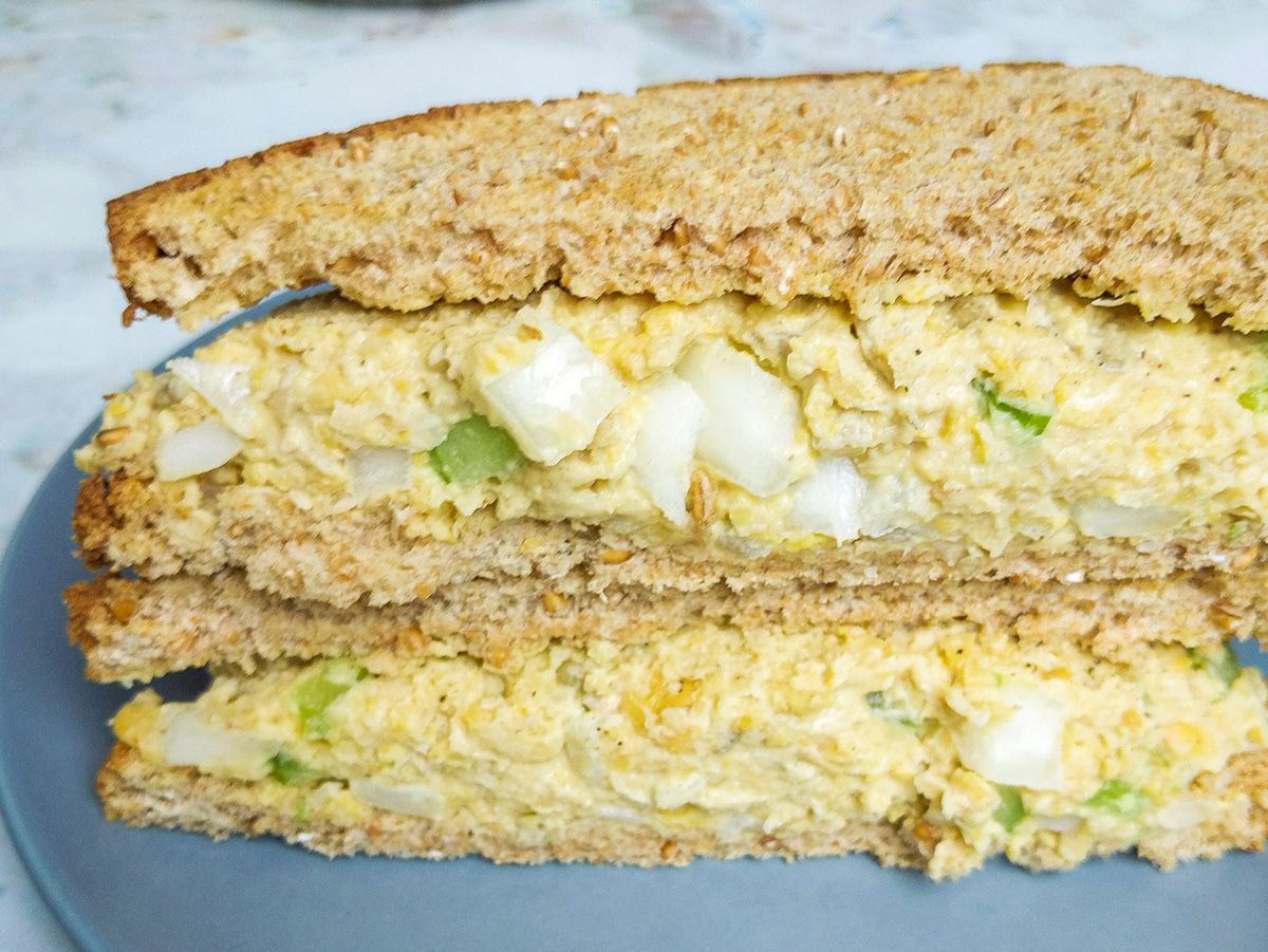 Baba Ghannoug with fingers sandwich