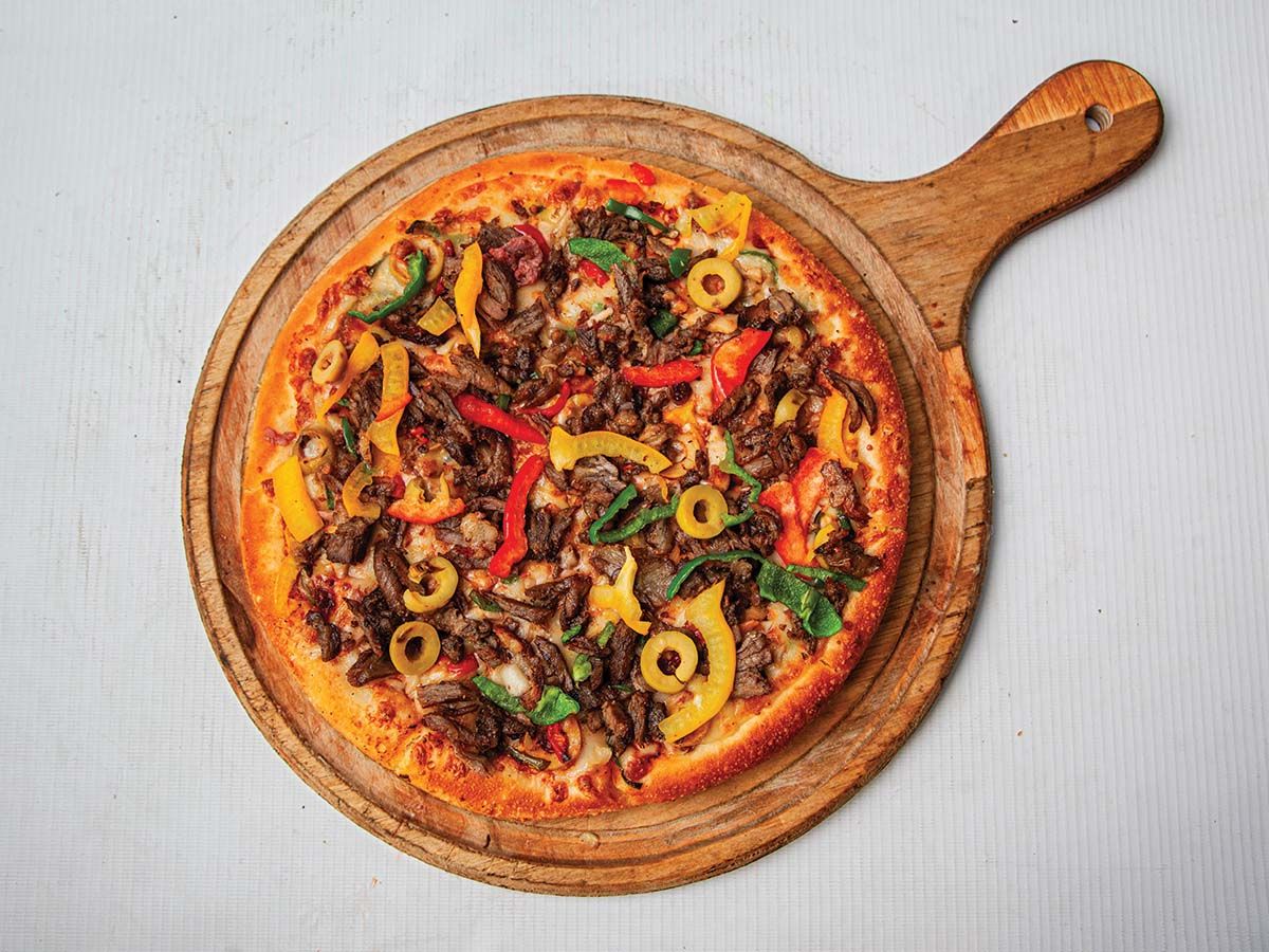 meat shawerma pizza