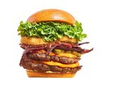 Belly Beef Bacon Burger Sandwich
