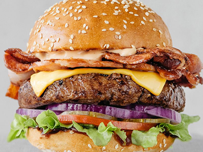Beef Bacon Burger Sandwich