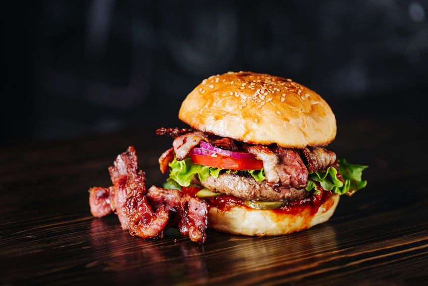 Beef Bacon Burger Sandwich