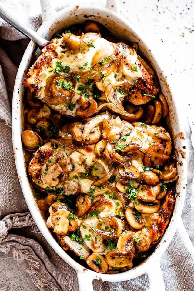 Grilled Chicken Breasts With Mushroom Platter