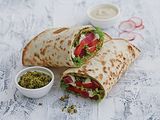 Baked Green Falafel Wrap