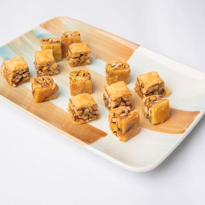 Baklava with nuts and cinnamon