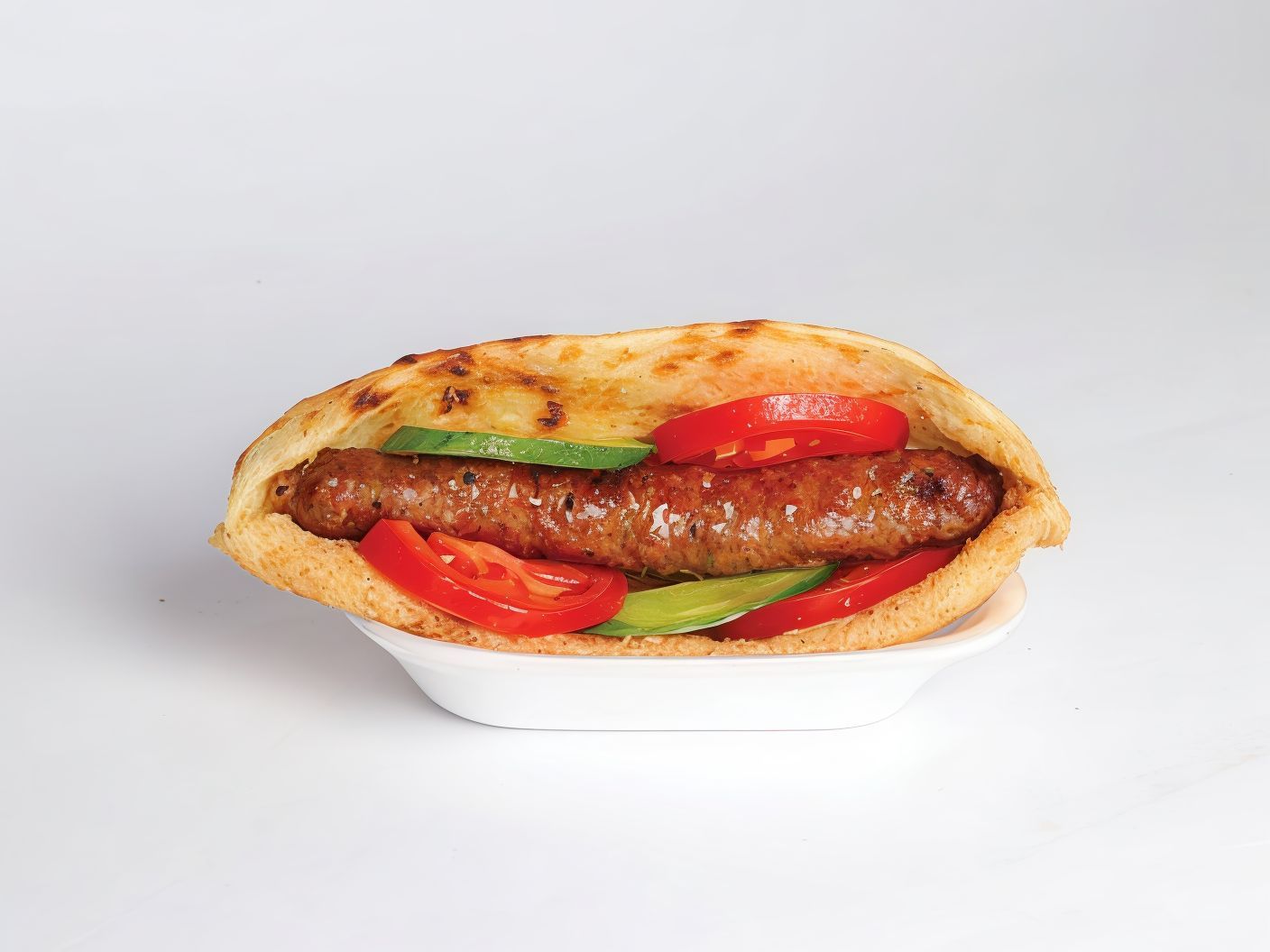 Baladi sausage sandwich