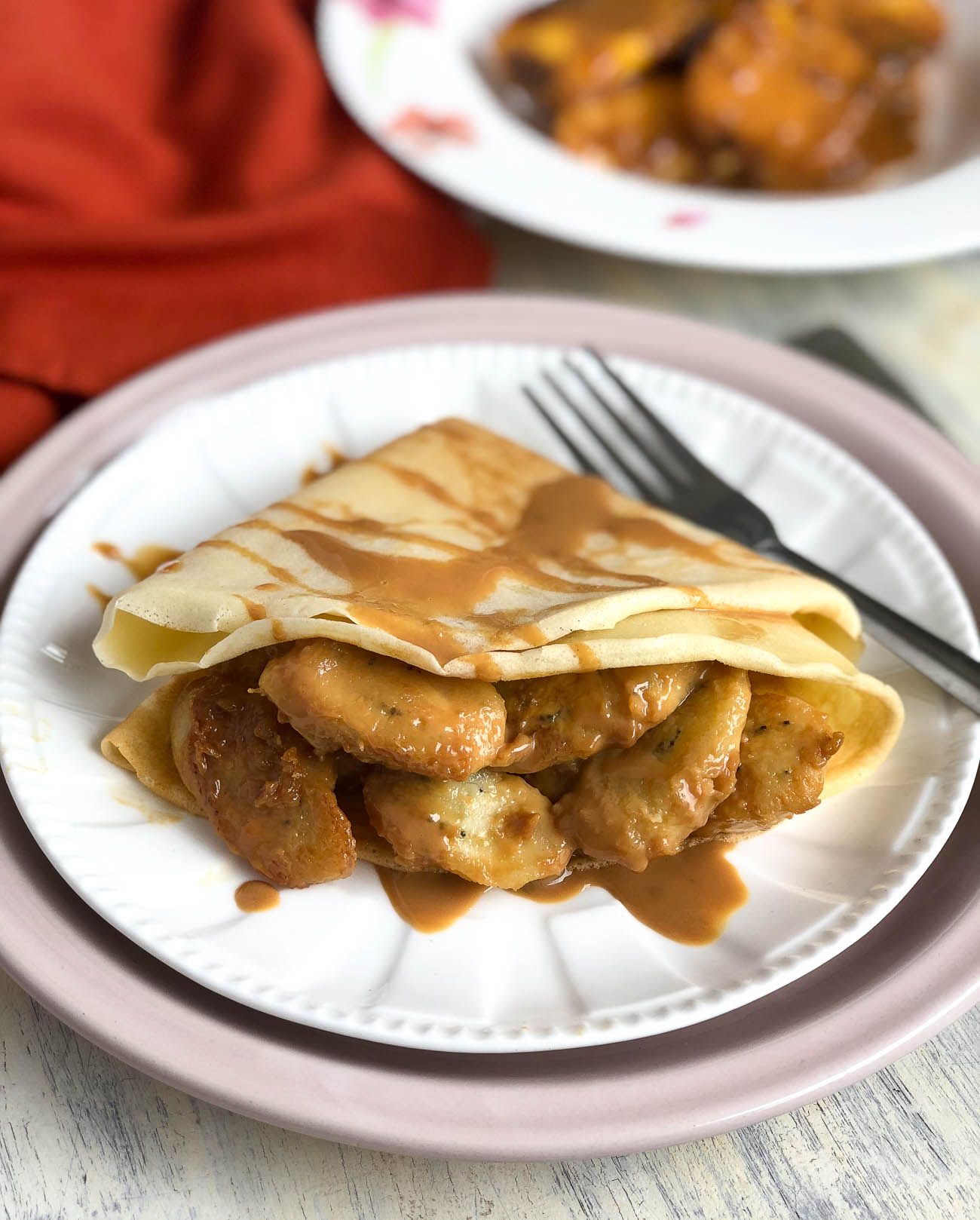 Banana And Caramel Crepe