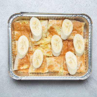Banana custard feteera