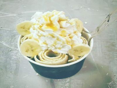 Banana Ice Cream Roll