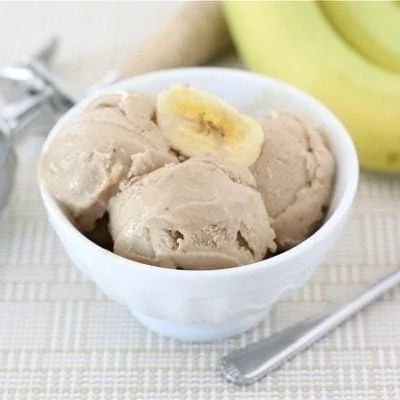 Banana with ice cream