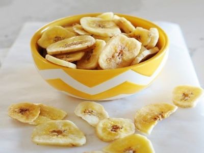 Banana Pieces with Hot Chocolate Platter