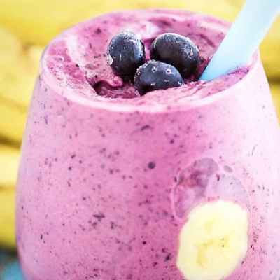 Banana With Blueberry Cocktail