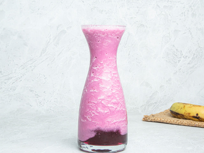 Banana With Blueberry Juice