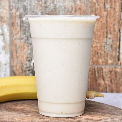 Fresh banana with milk juice