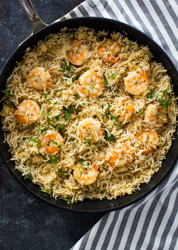 Basmati rice With seafood And tortilla