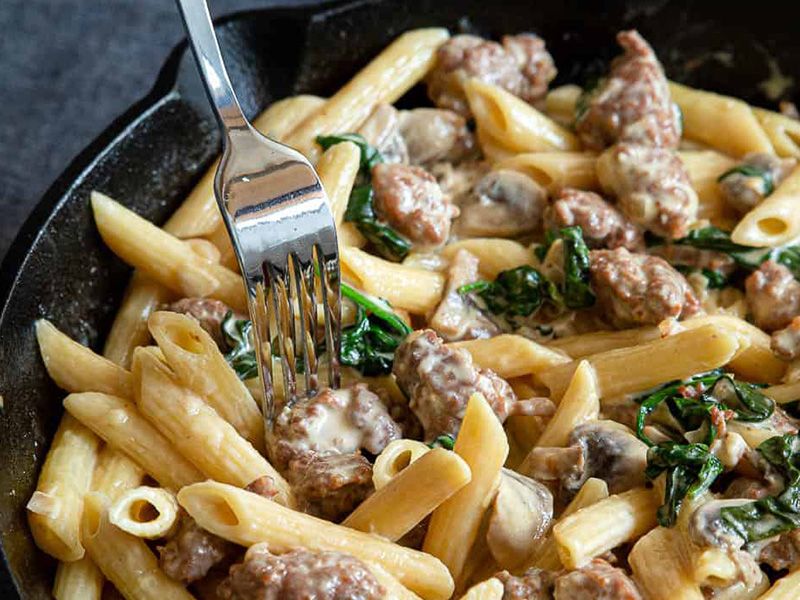 Oriental Sausage Bechamel Pasta