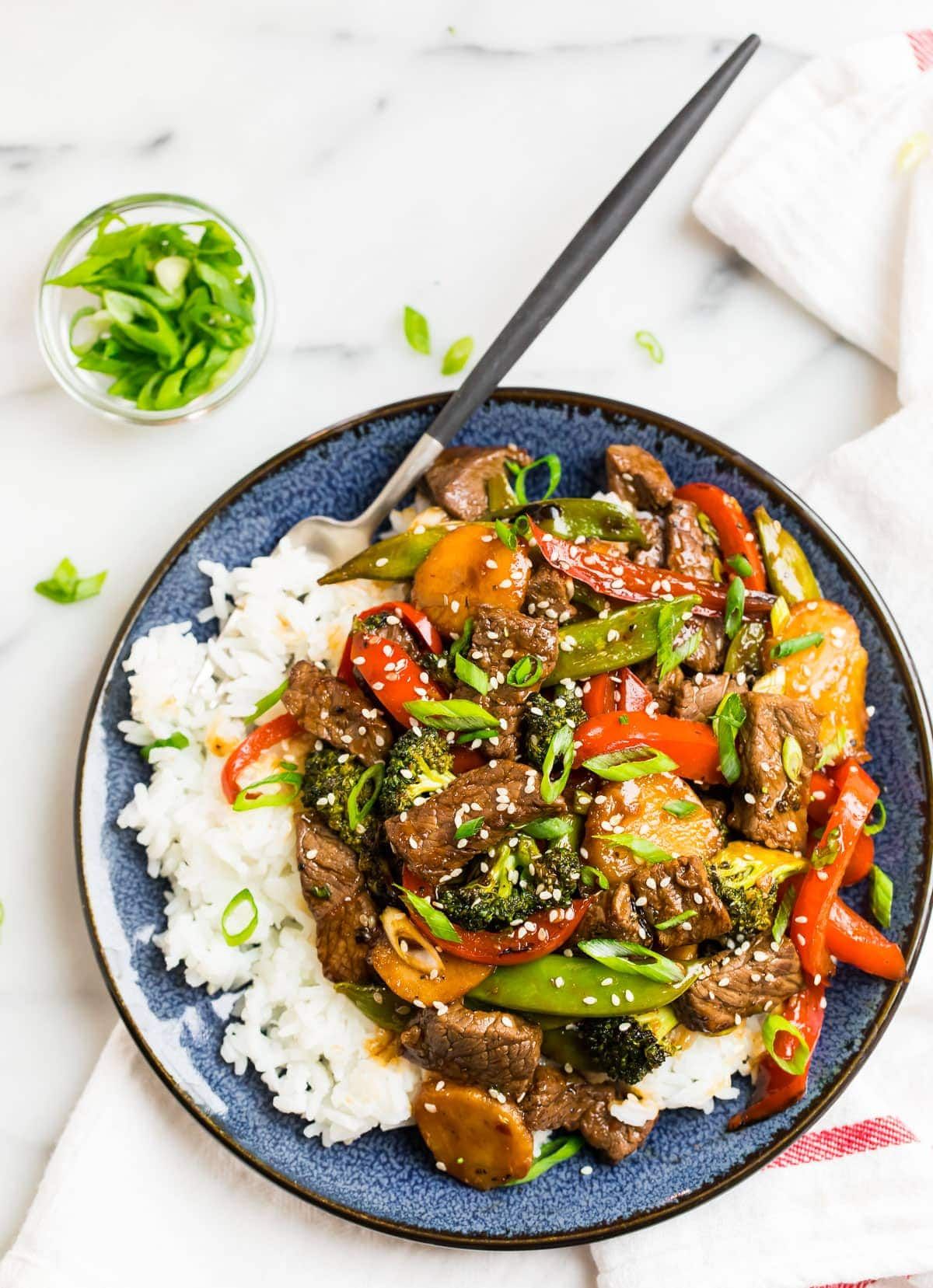 Teriyaki Tenderloin Stir Fry