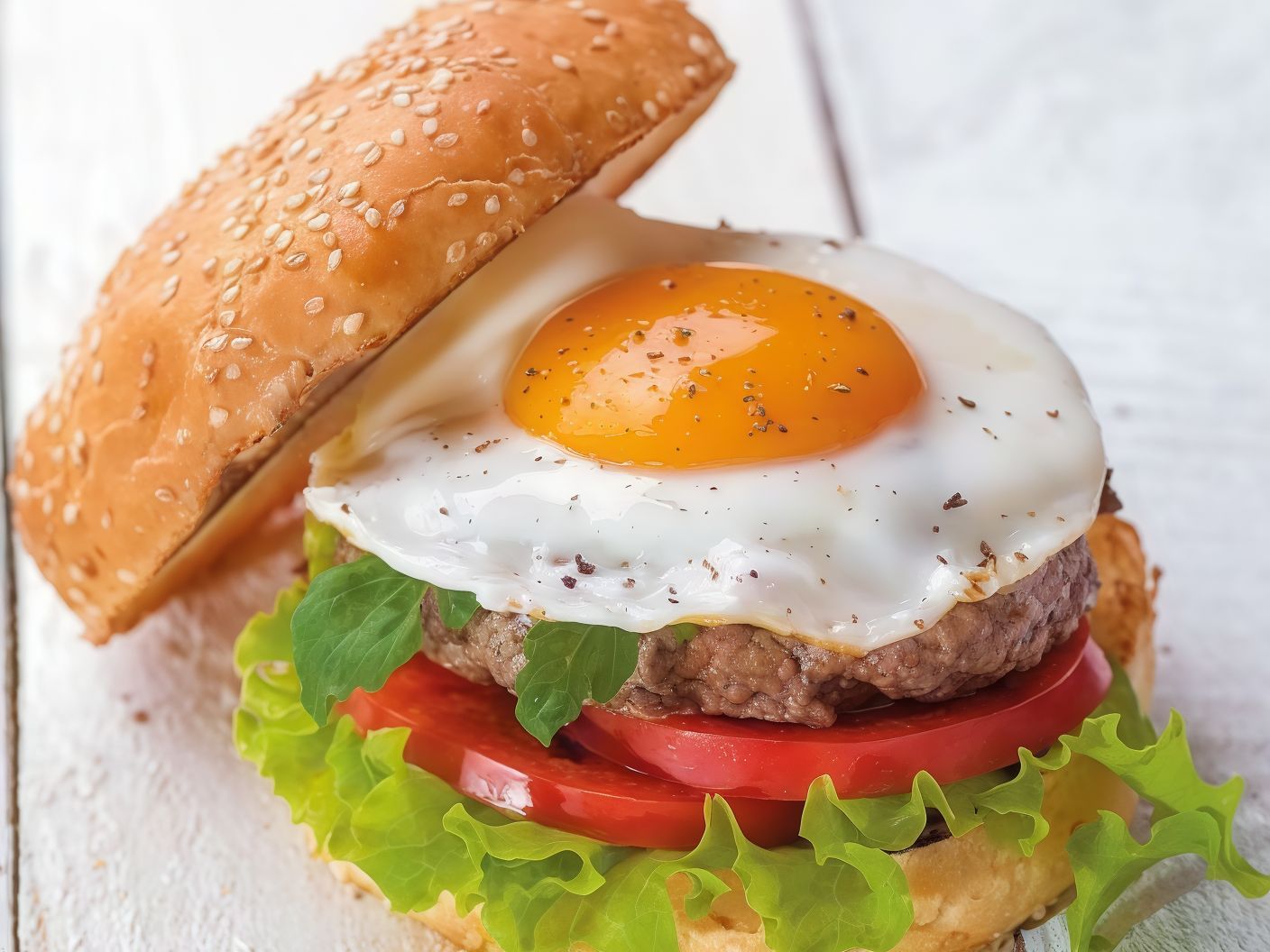 Beef And Egg Burger