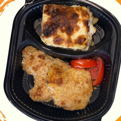 Beef Béchamel Meal with Fried Chicken