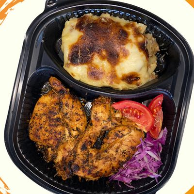 Beef Béchamel Meal with Grilled Chicken