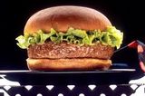Beef Burger With Eggs Sandwich