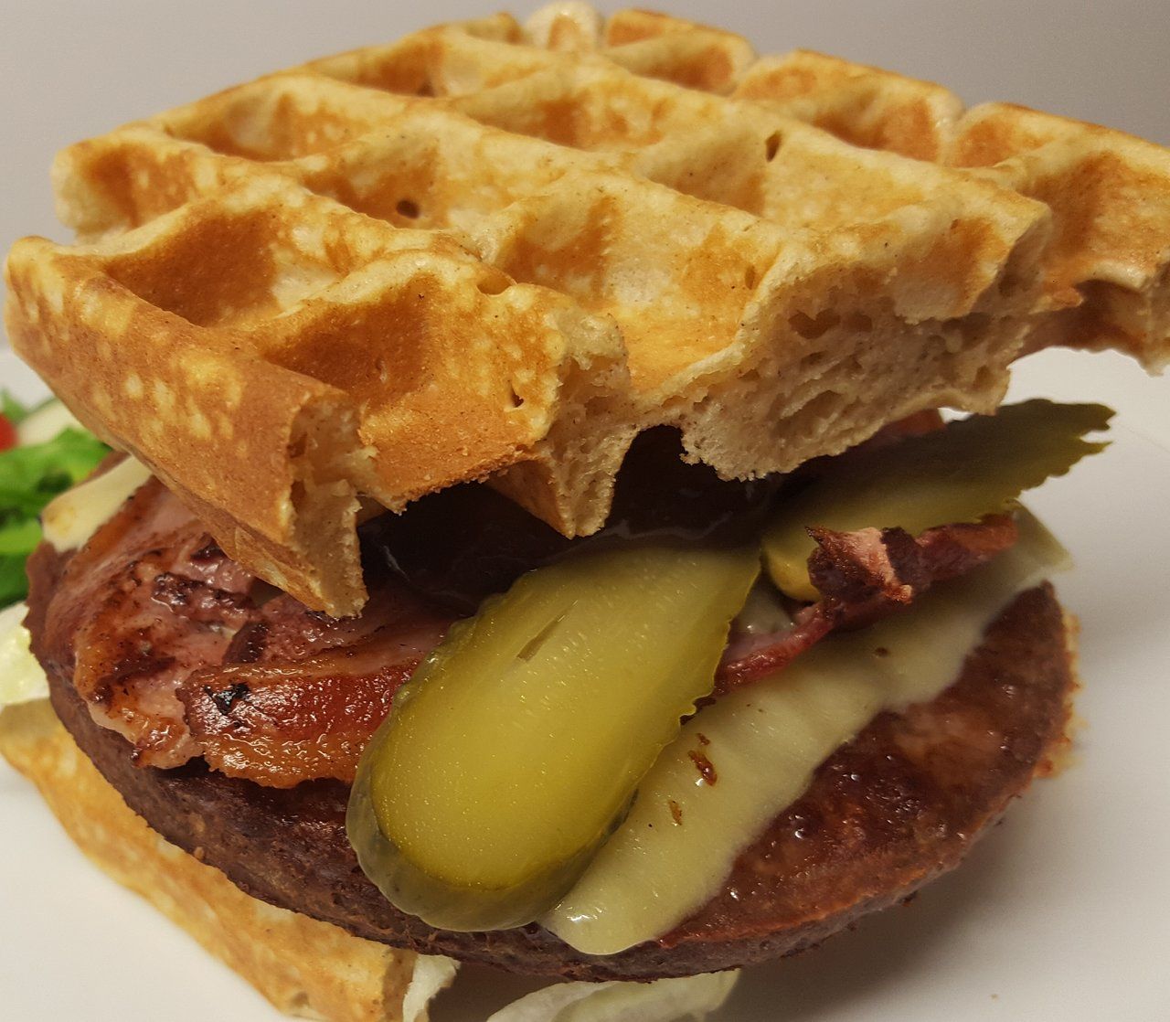 Beef Burger Waffle