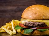 Beef Burger With Cheese Sandwich