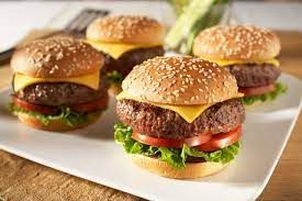 Beef Burger With Cheese Sandwich