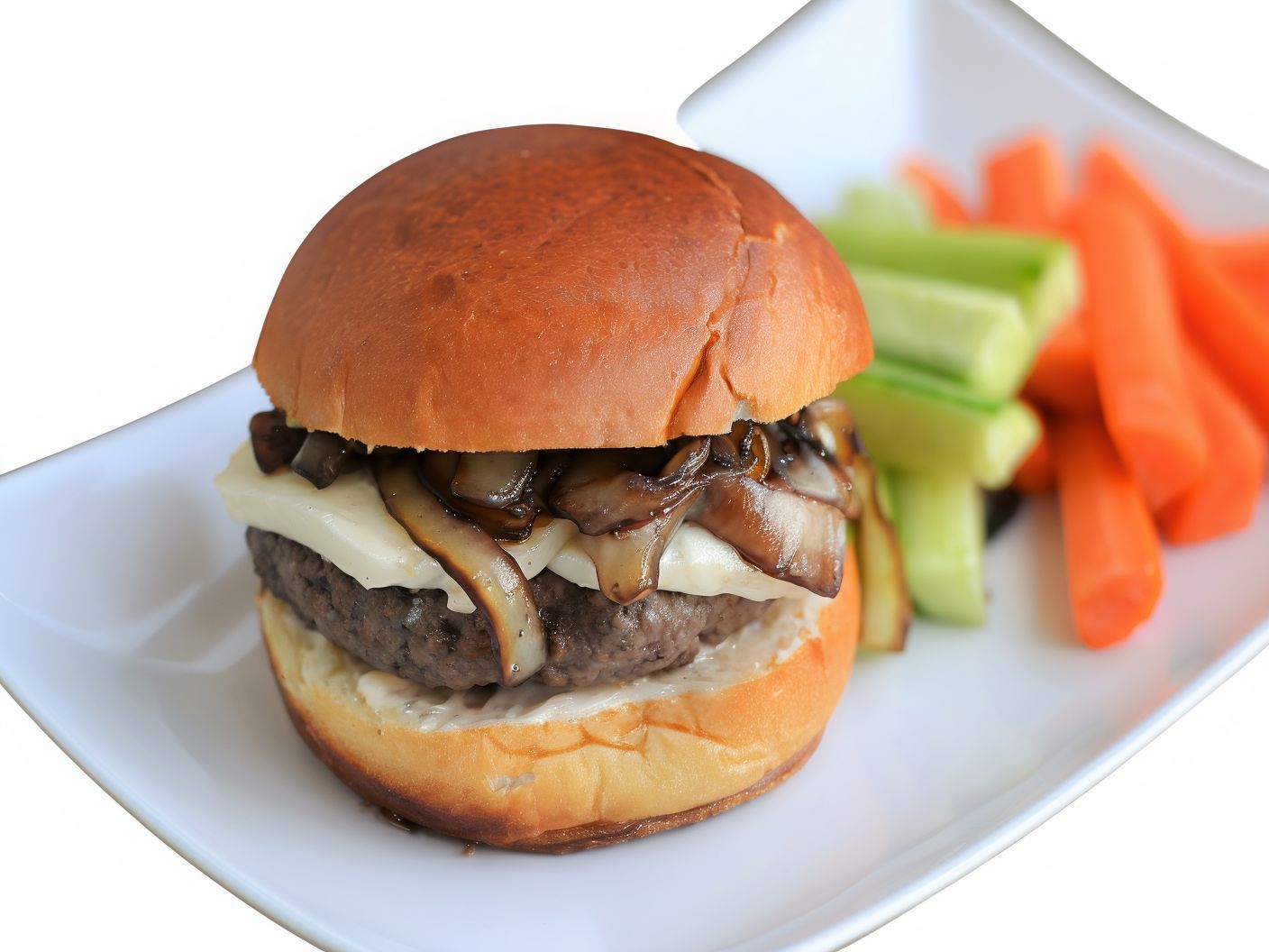 Beef Burger With Mushroom Sandwich