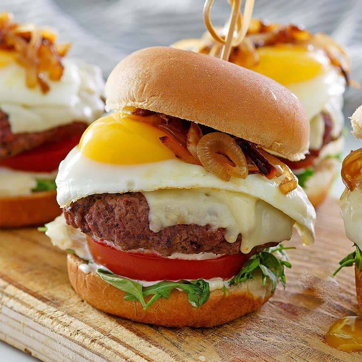 Beef Burger with Eggs