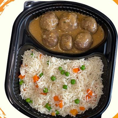 Garlic Soy Meatball Meal