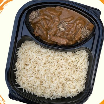 Beef meal with pepper sauce