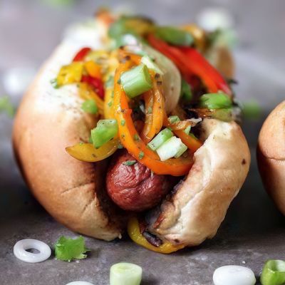 Beef Sausage Fajitas Sandwich