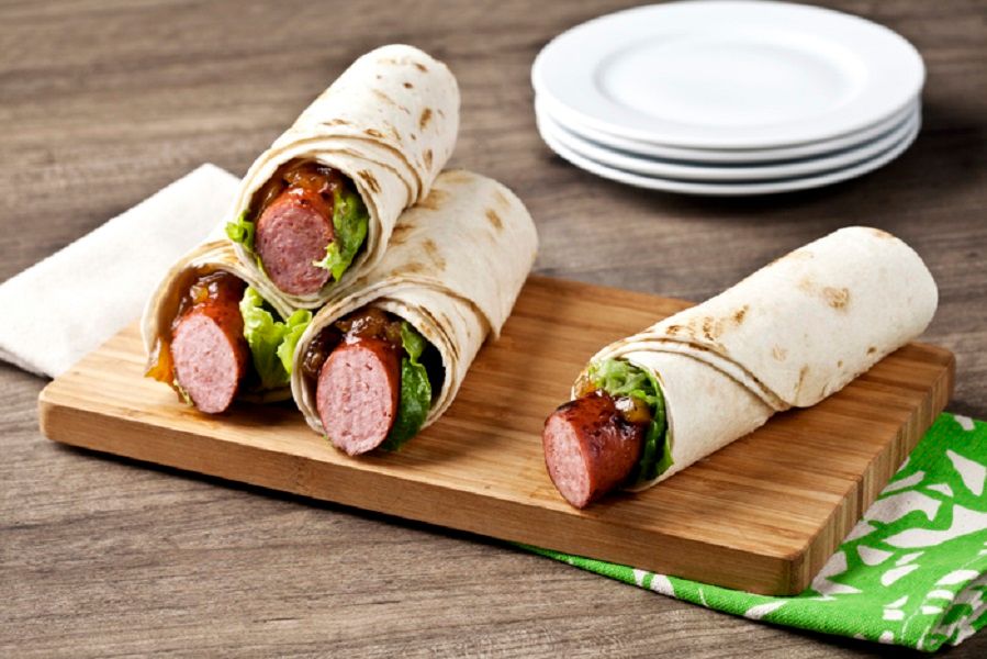 Beef Sausage Wrap