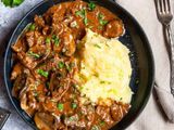 Beef Stroganoff with Blue Cheese Sauce