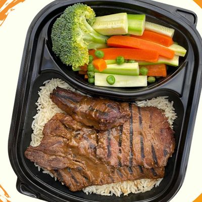 Beef steak meal