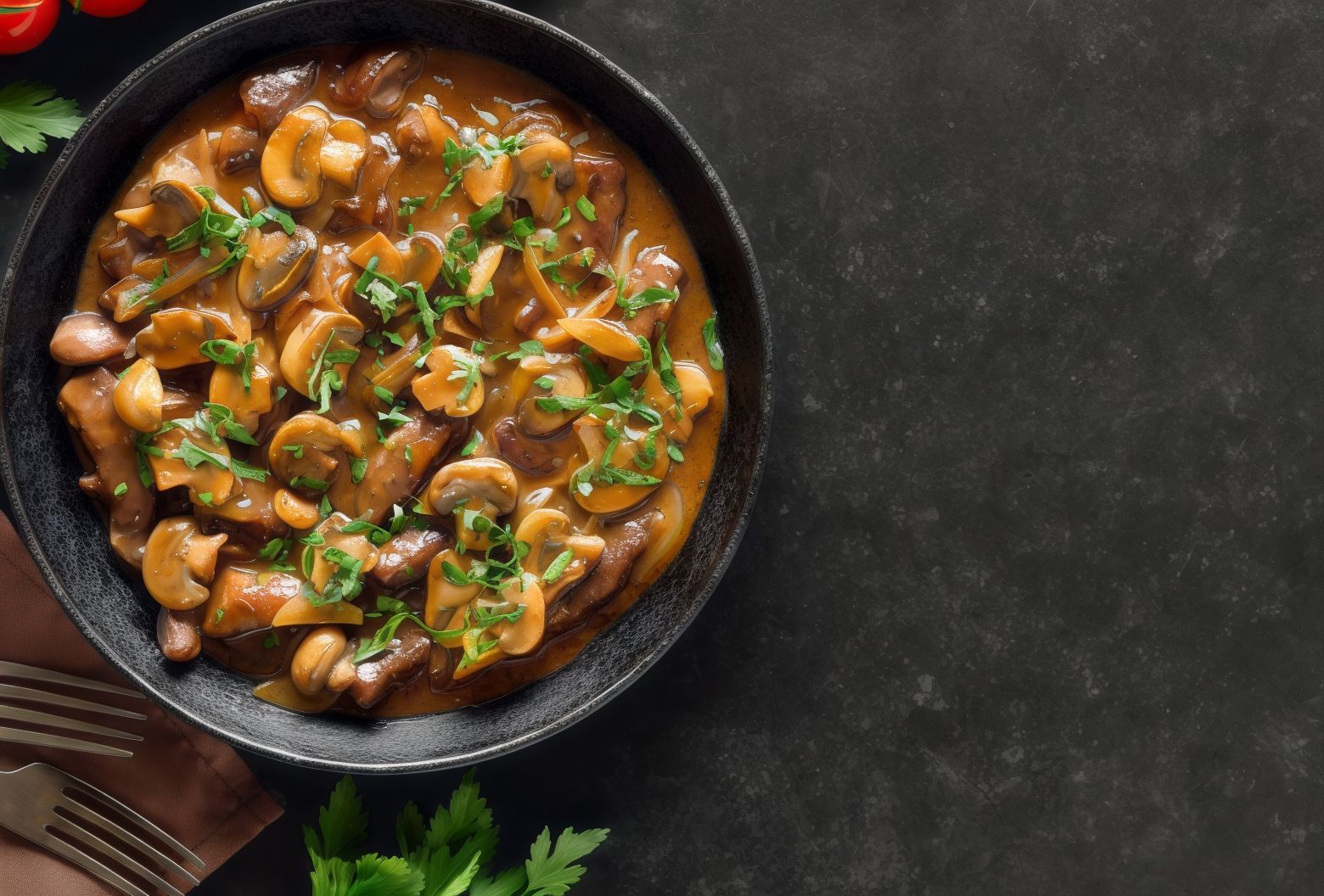 Mushroom Steak Meal